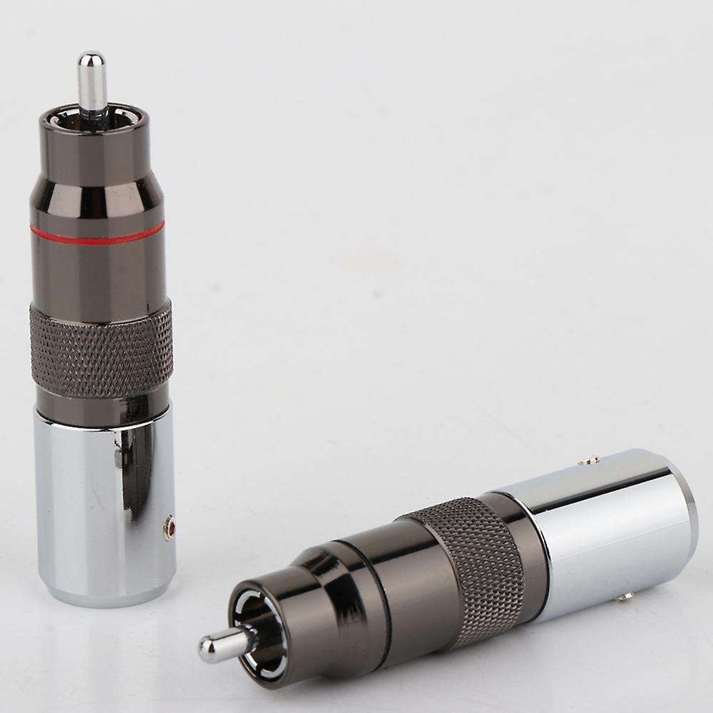 4pcs Hi-end Hifi Rhodium Plated Unsolder Rca Terminal Hifi Diy Brass