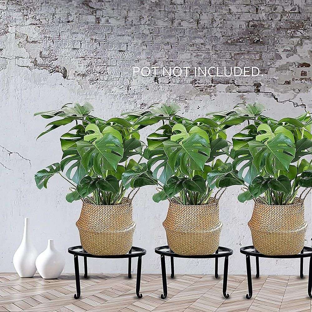 4 Pack Metal Plant Stands for Flower Pot, Heavy Duty Potted Holder