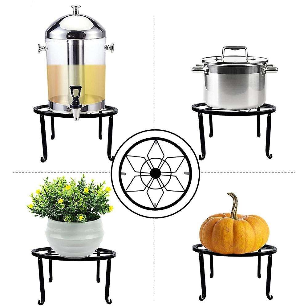 4 Pack Metal Plant Stands for Flower Pot, Heavy Duty Potted Holder