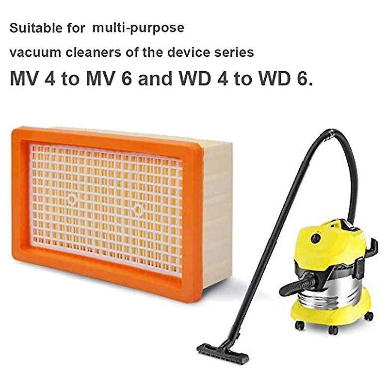 12 Vacuum Cleaner Bags + 1 Flat Pleated Filter for Karcher Wd4, Wd5