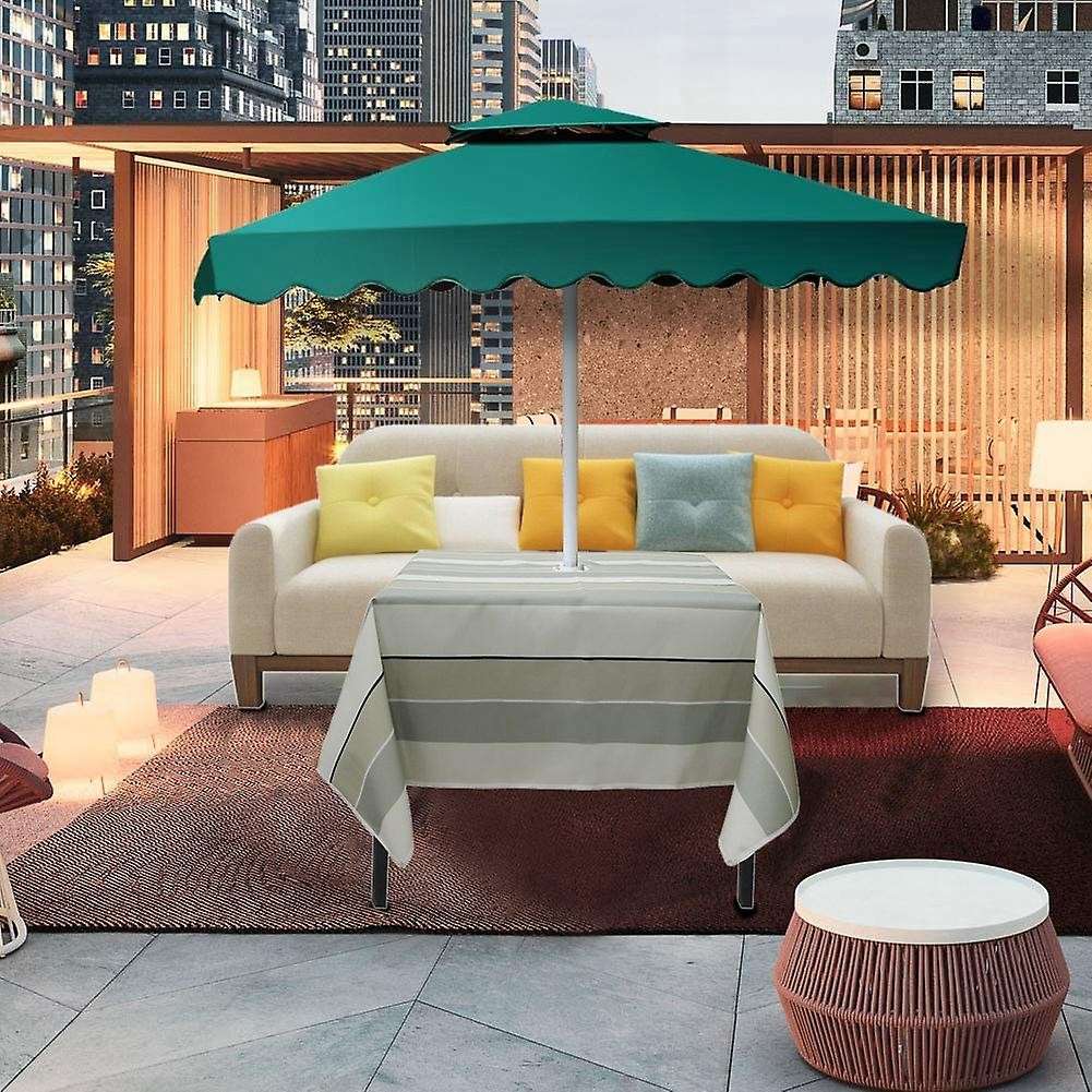 Outdoor Tablecloth Waterproof with Zipper Umbrella Hole 60 X 60 Inch