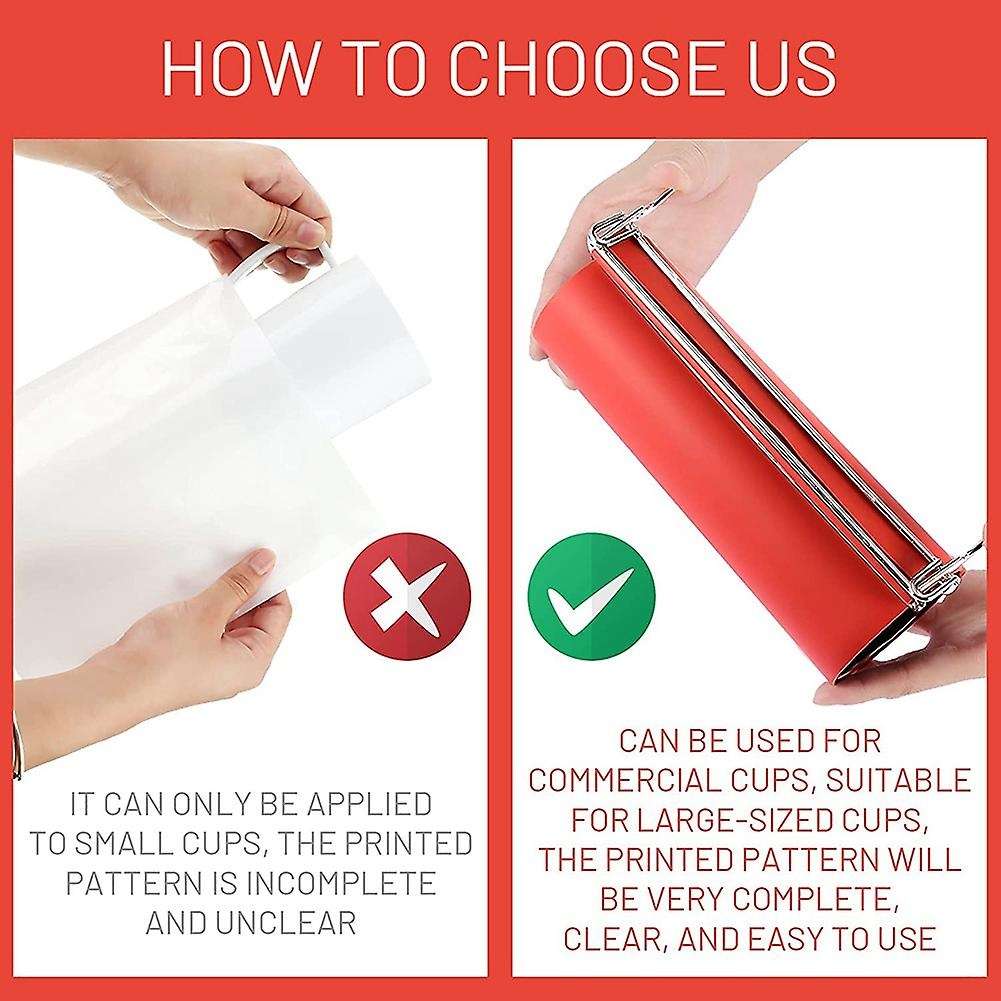 Silicone Cup Clamp with 2 Rolls Heat Resistant Tape for Printing Mugs