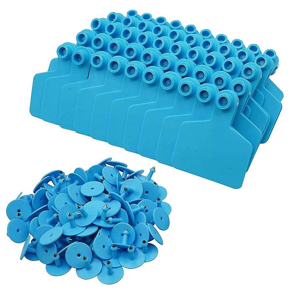 Blank Livestock Ear Tags for Goats Sheep Pigs Cattle Livestock Blue