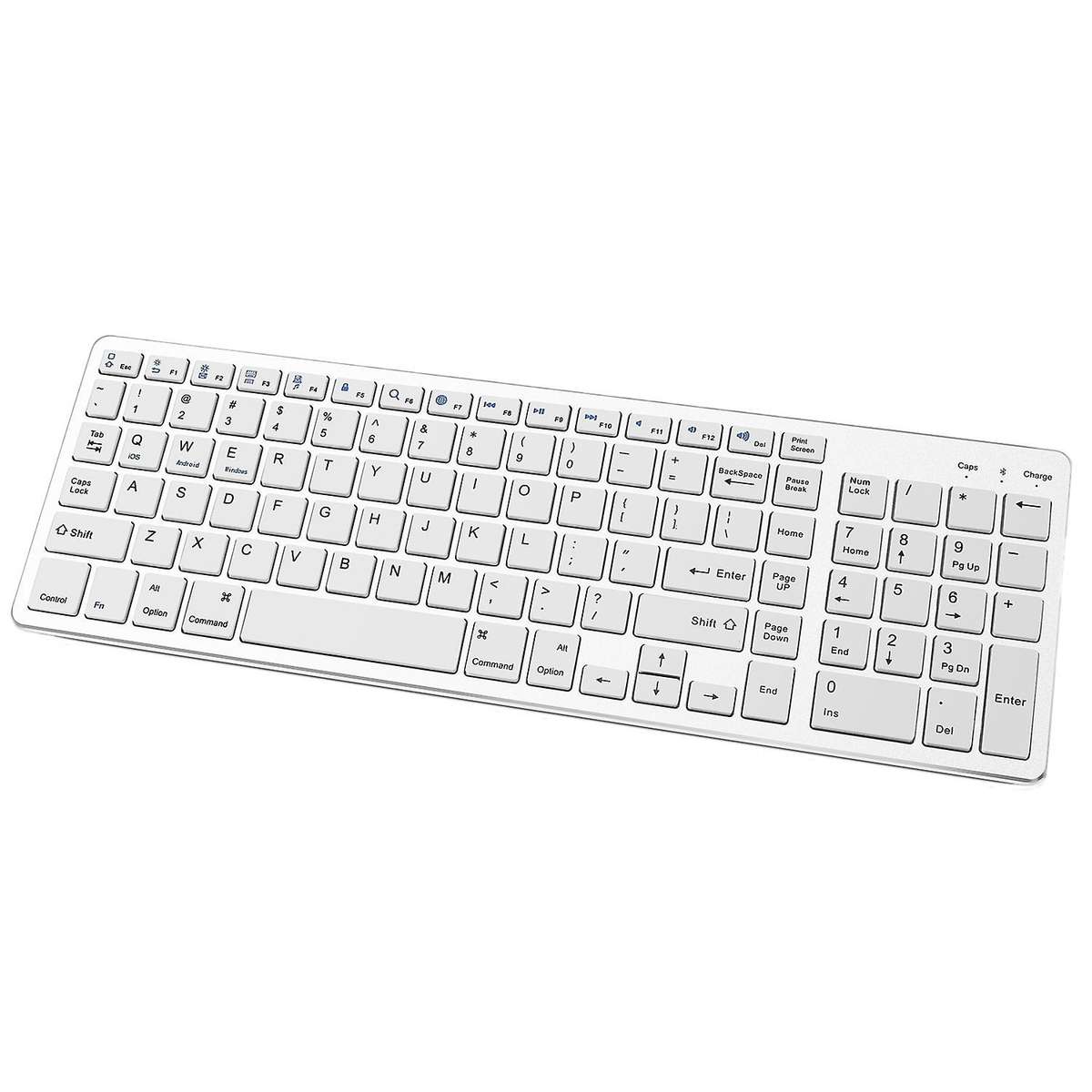Wireless Bluetooth Keyboard for Laptop Pc Windows Ios White