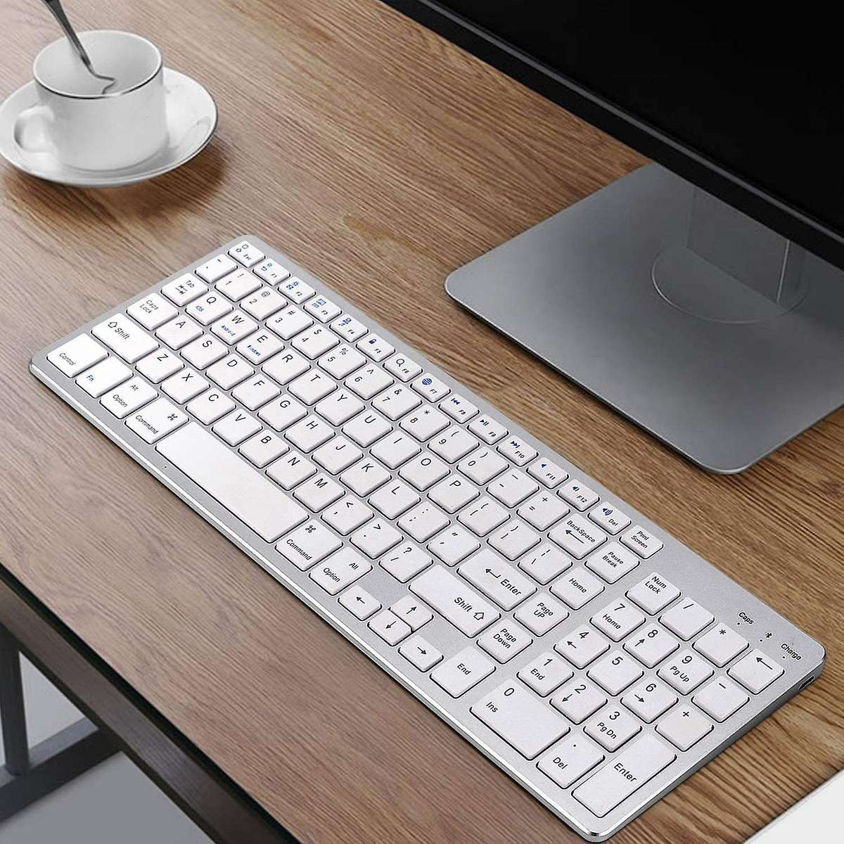 Wireless Bluetooth Keyboard for Laptop Pc Windows Ios White