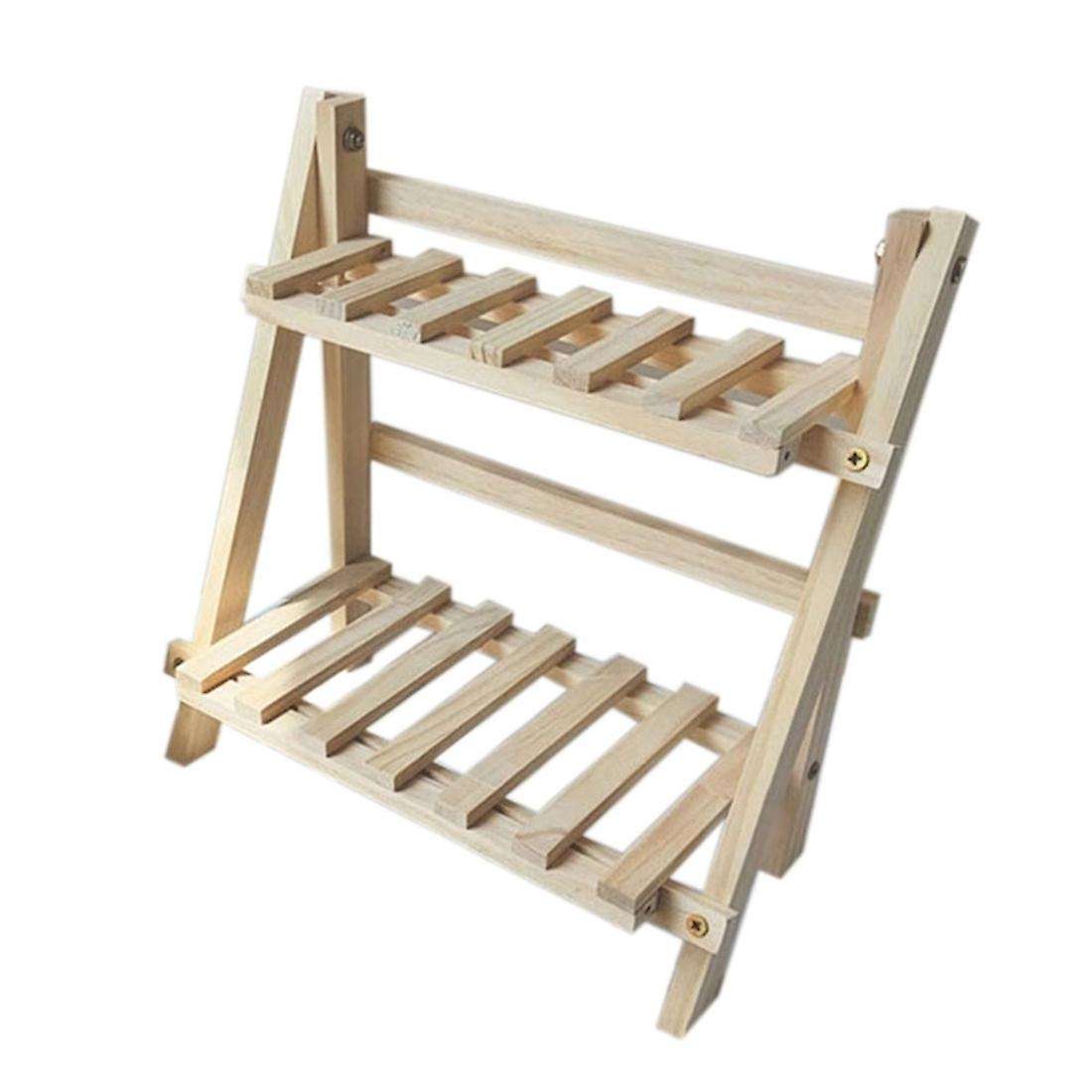 Double Layer Adjustable Wooden Bookshelf Stationery Organizer Shelves