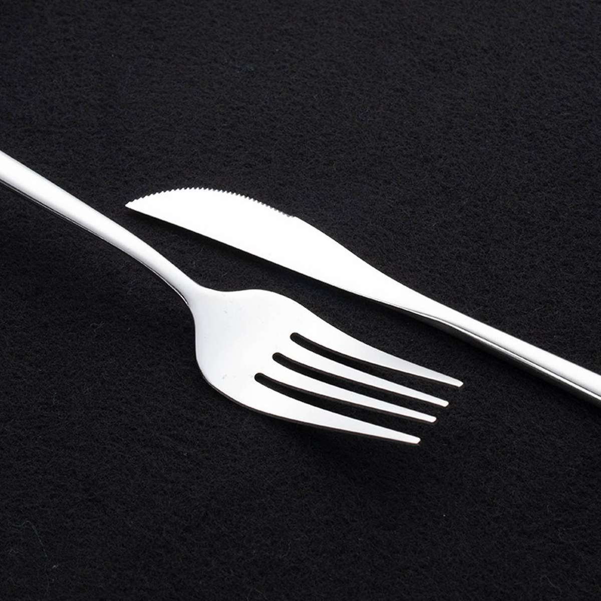 24 Piece Cutlery Set Stainless Steel Cutlery Set Cutlery Silver