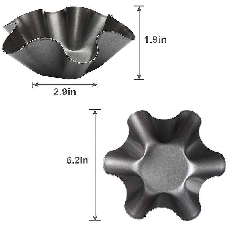 Tortilla Pan Set - 10pcs Non-stick Carbon Steel Taco Salad Bowl