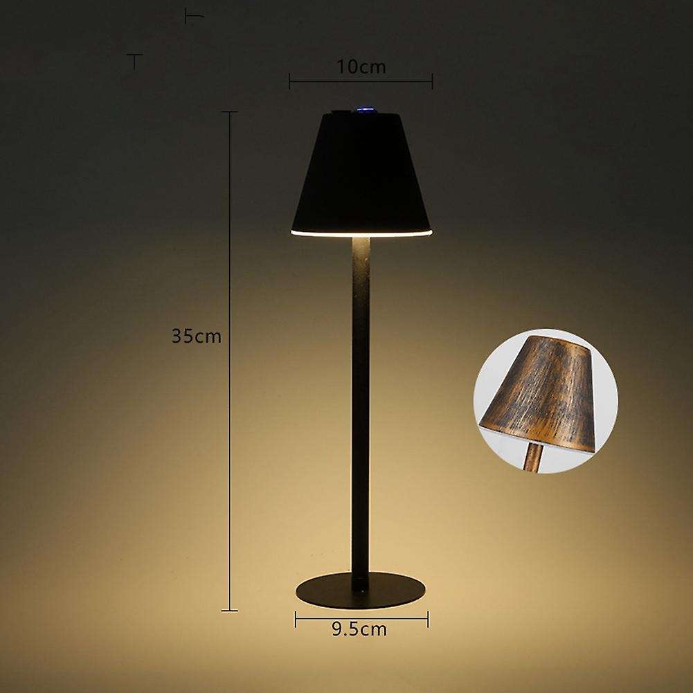 Led Hotel Coffee Restaurant Bar Atmosphere Table Lamp(bronze)us Plug