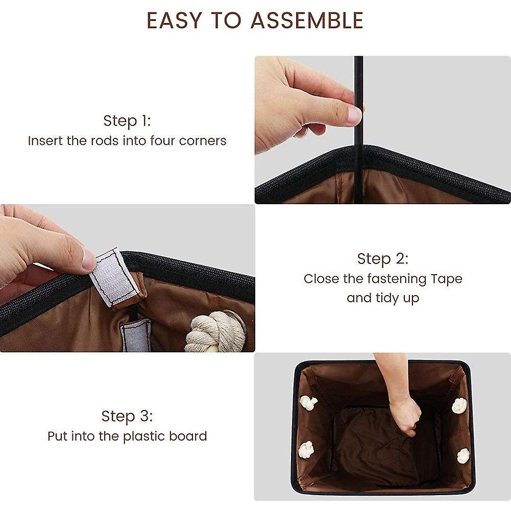 Large Laundry Basket with Lid, Collapsible Linen Laundry Hamper -a