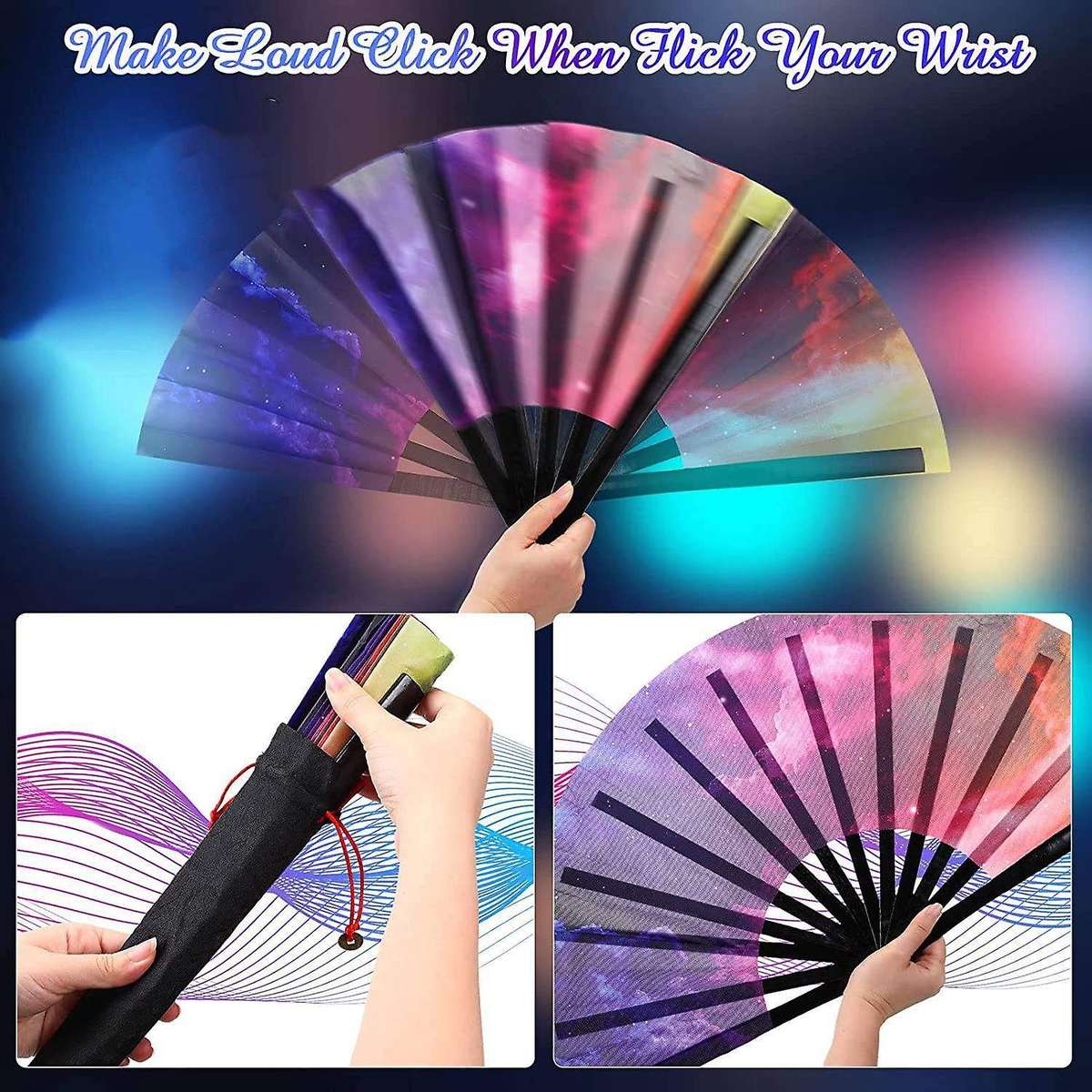 4 Pieces Hand Fan Folding Fans Craft Hand Fans