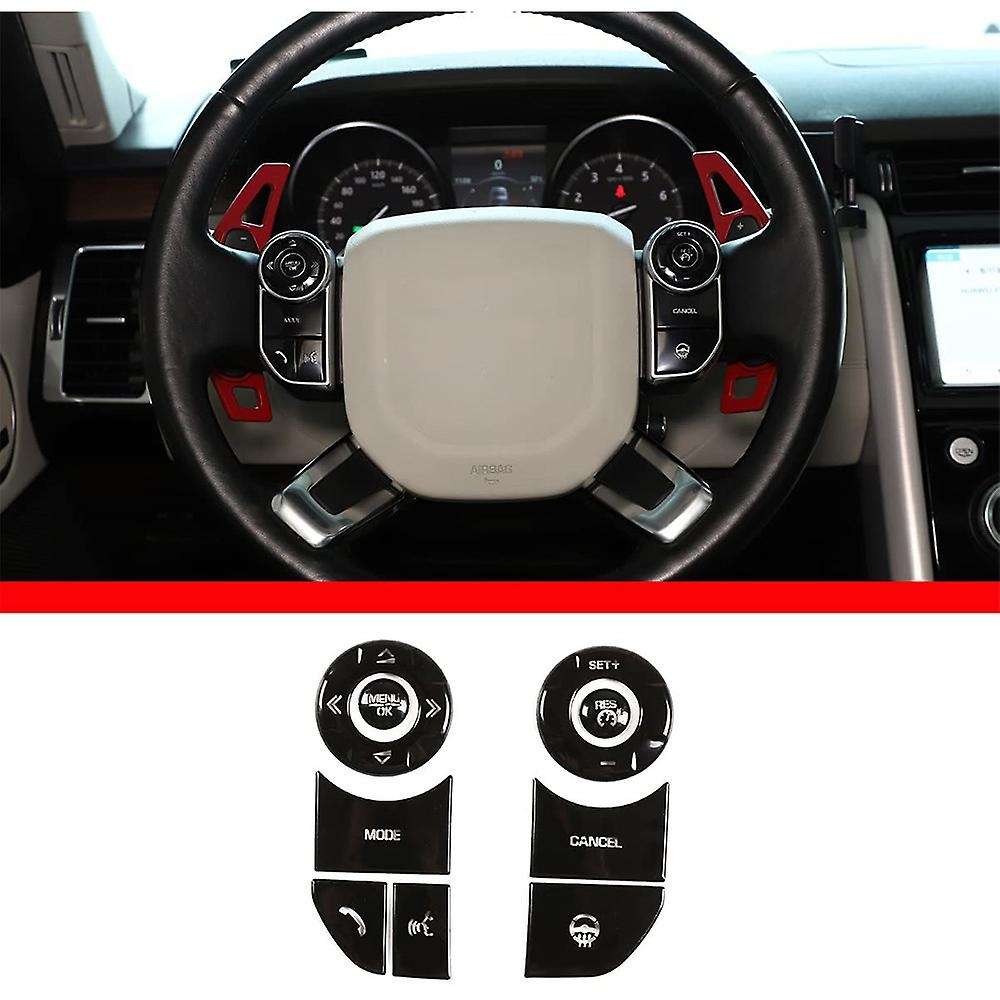 Car Steering Wheel Button Cover for Land Rover Discovery 5 2017-19(b)