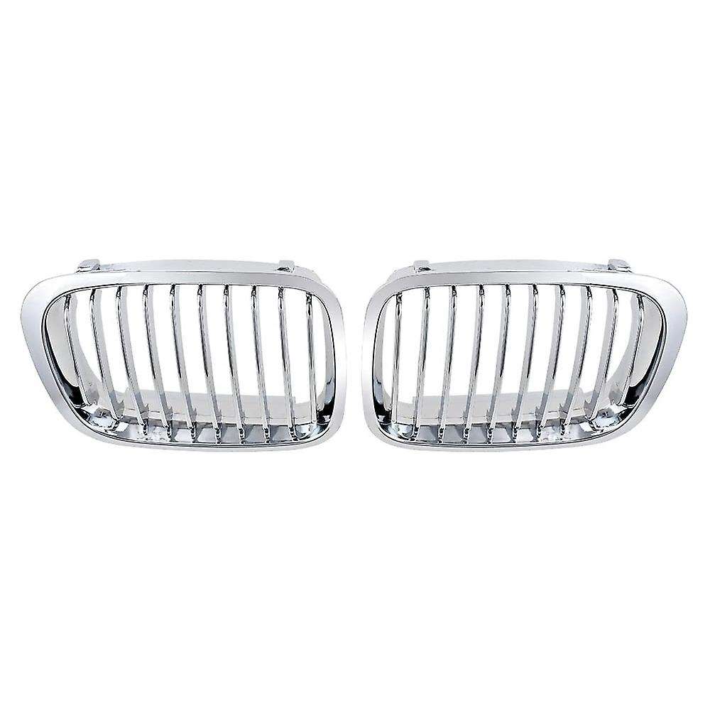2x Chrome Front Hood Grill for Bmw 1998-2001 E46 320i 323i 325i 328i