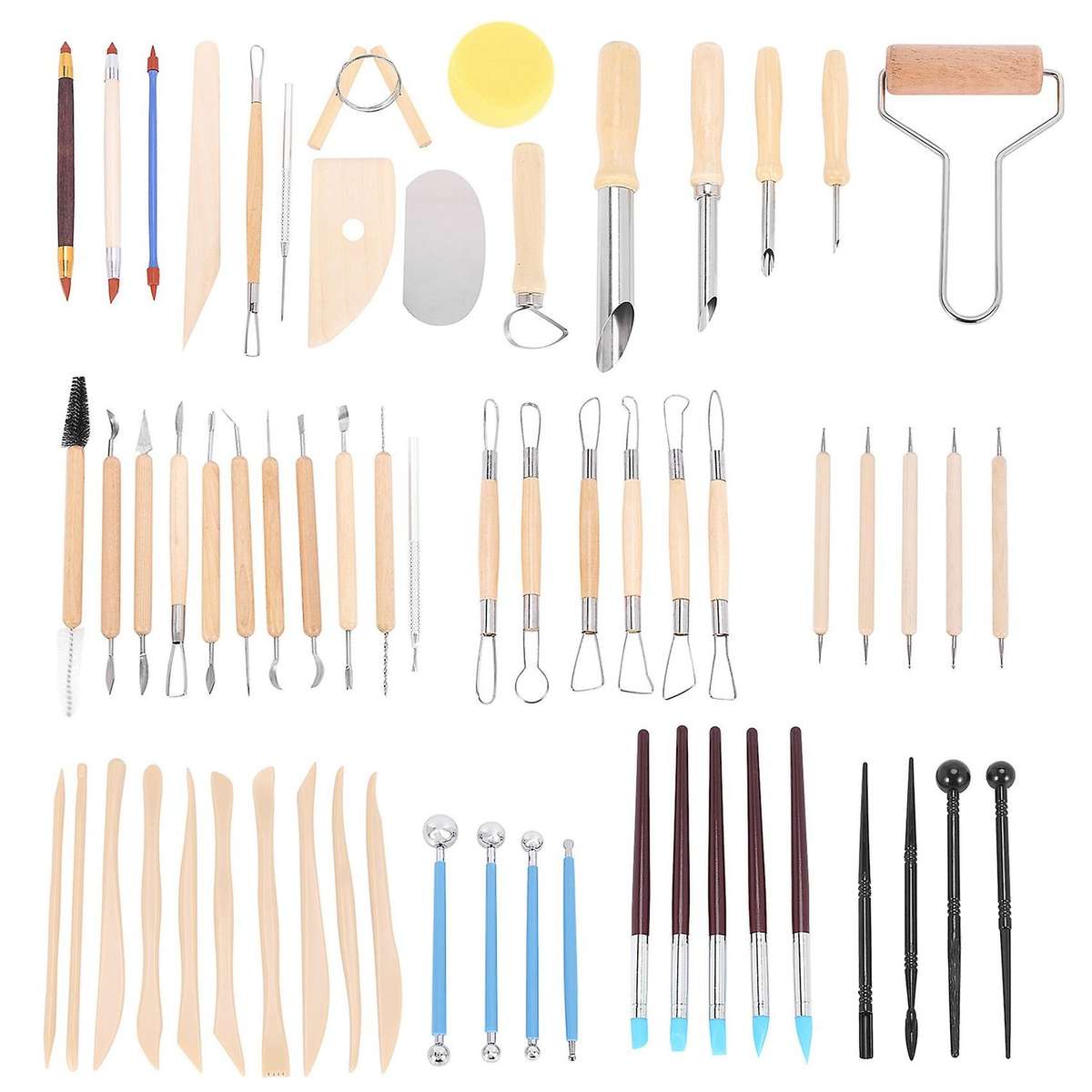 61pcs Ceramic Clay Tools Set Polymer Clay Tools Pottery Tools