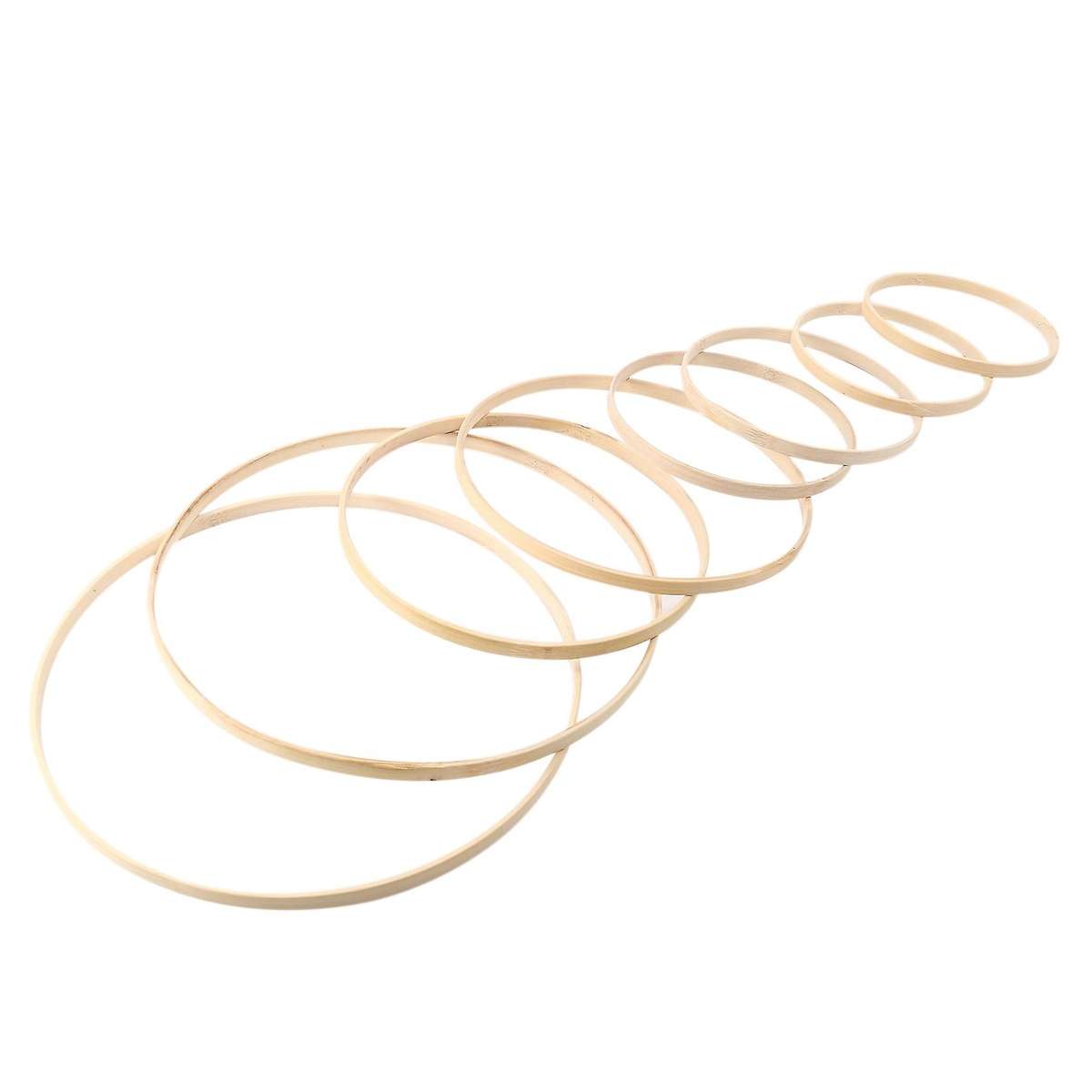 8 Pack Wreath Bamboo Rings for Diy Dream Catcher,wedding Decor