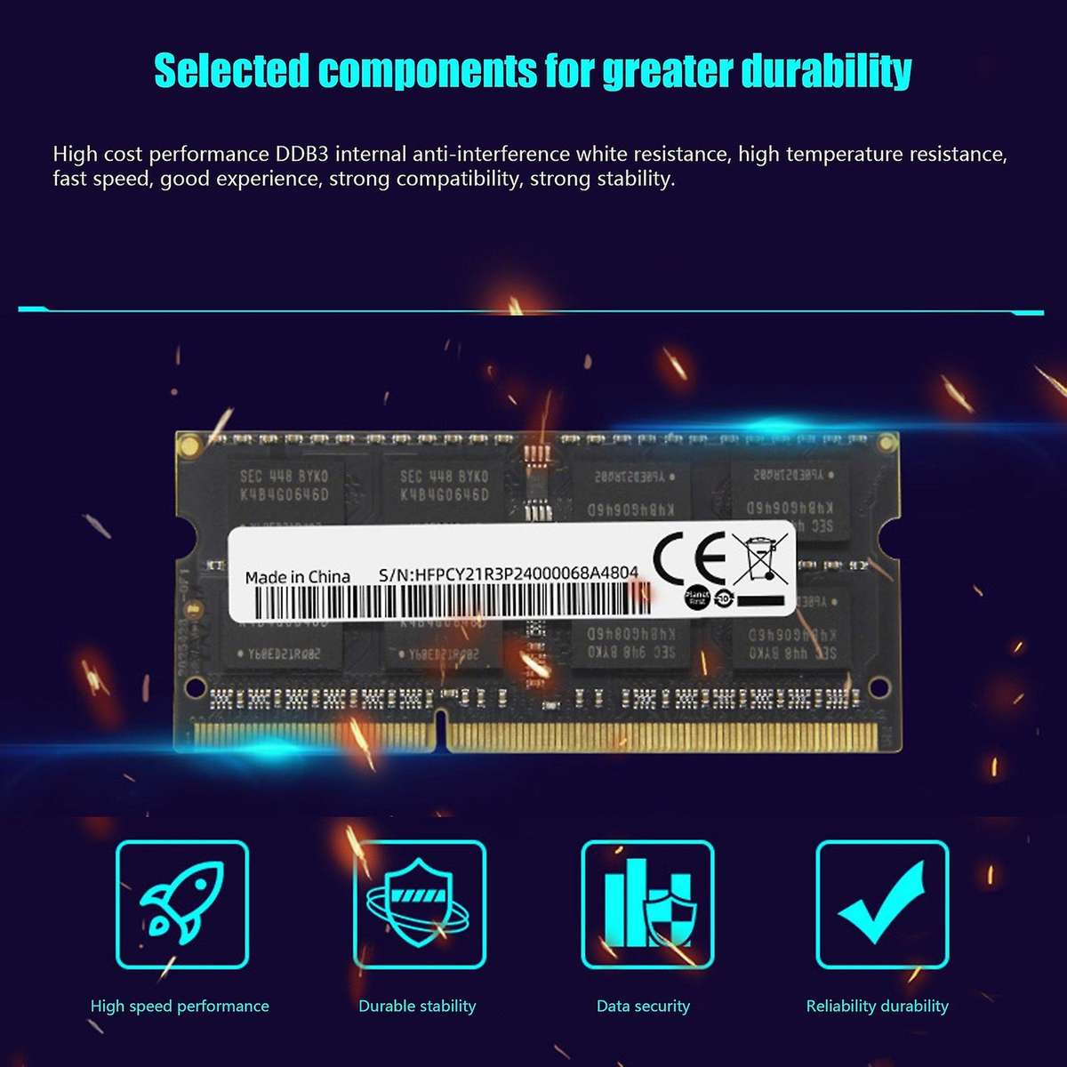 Ddr3 8gb Laptop Ram Memory Sodimm 1333mhz 204 Pins for Intel Amd