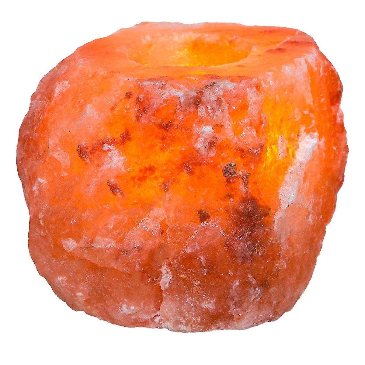 Natural Himalayan Salt Lamp Tea Light Candle Holder,(without Candles)