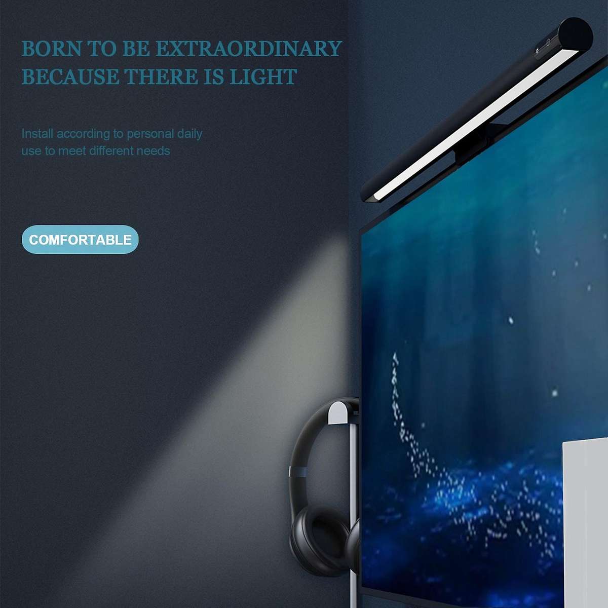 Screen Hanging Monitor Light Bar, Monitor Light for Press Sensor