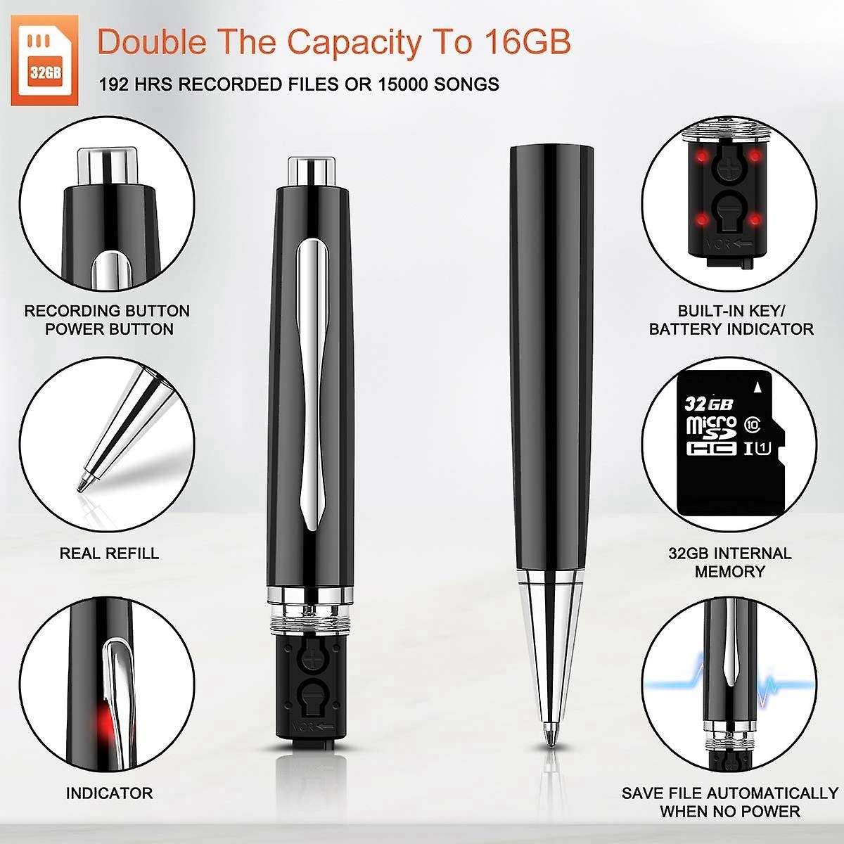 32gb Digital Recorder- for Lectures Meetings Classes,recording Device