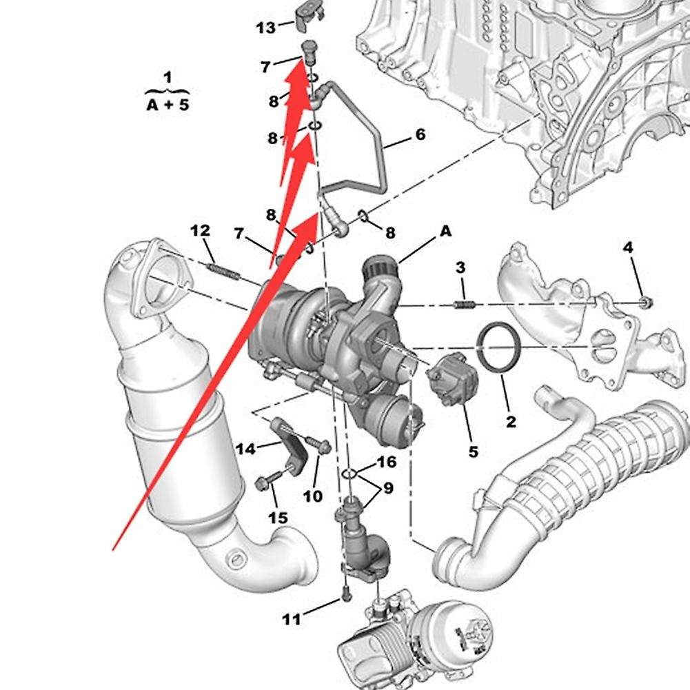 Turbocharger Lubrication Pipe for Citroen Ds5 6 Ls Peugeot 3008 207cc