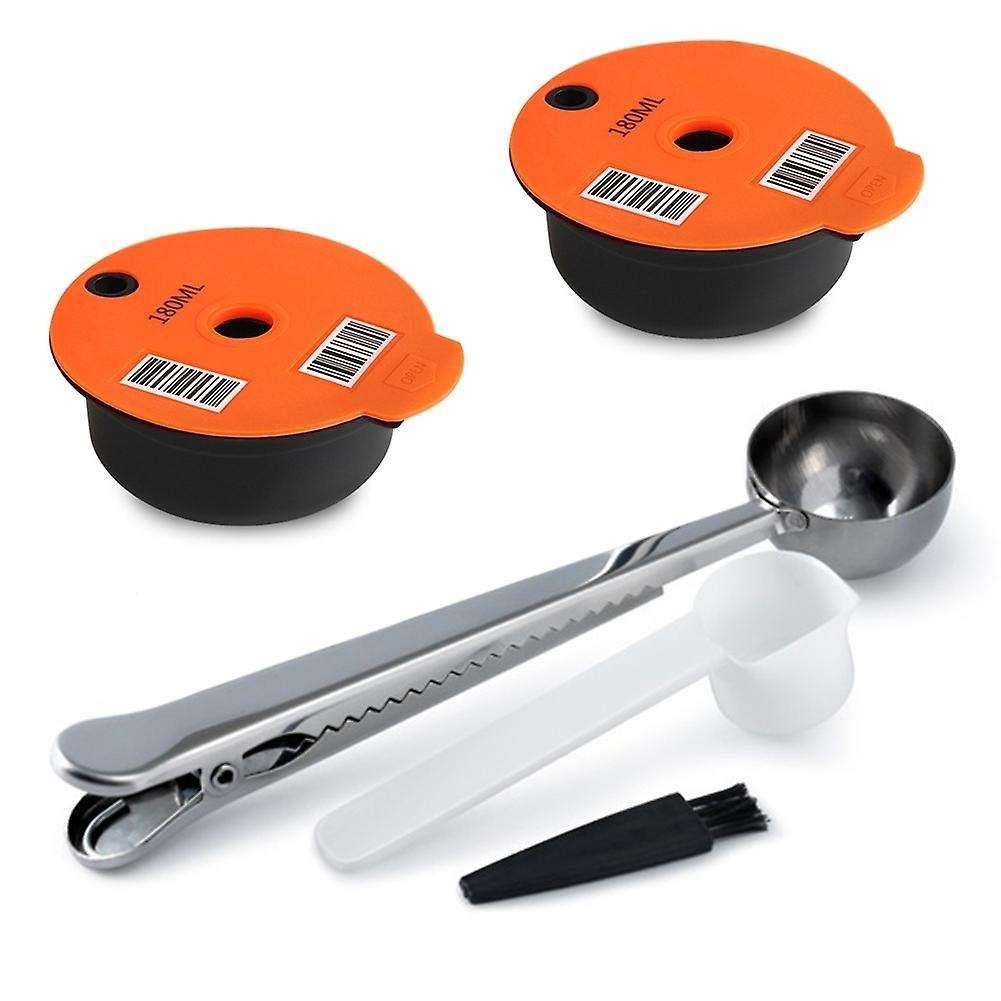 Coffee Capsule Filter for Tassimo Bosch Coffee Machine with Spoon,b