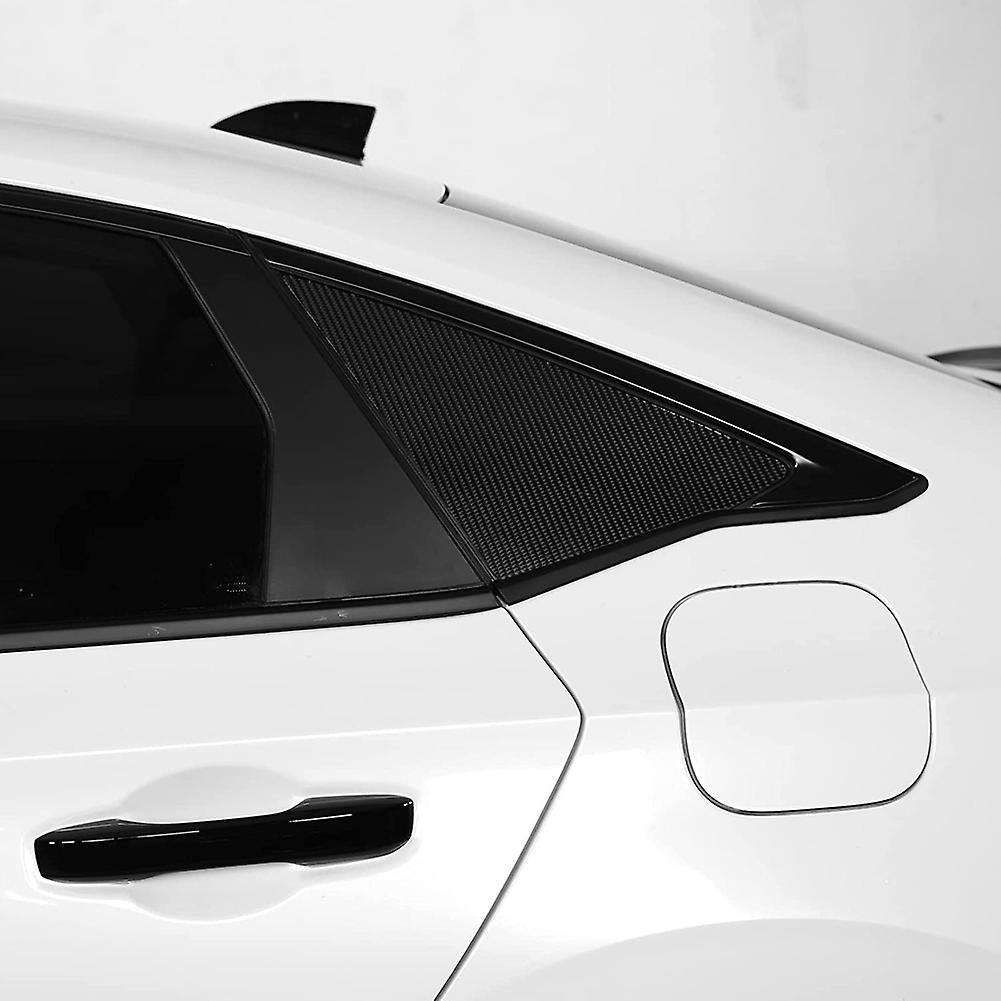 For 11th Honda Civic 2022 Carbon Fiber Car Rear Triangle Window Cover