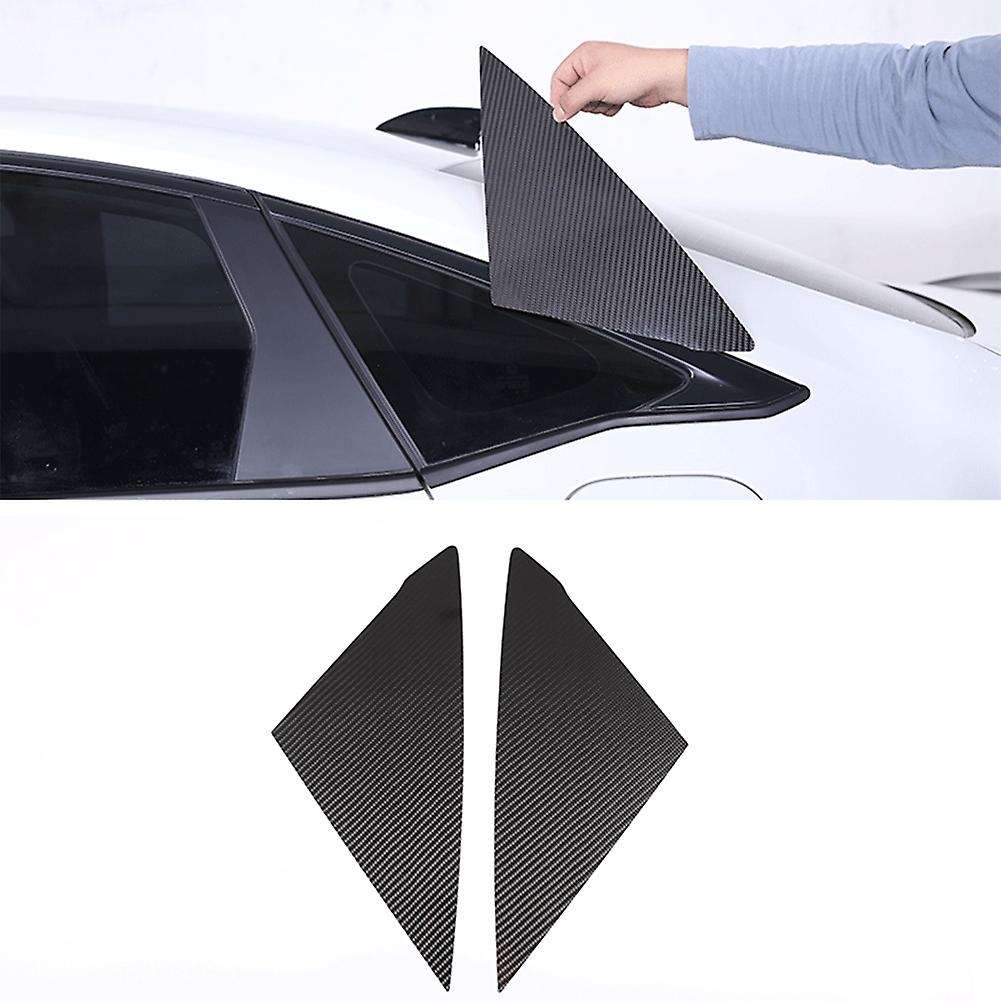For 11th Honda Civic 2022 Carbon Fiber Car Rear Triangle Window Cover
