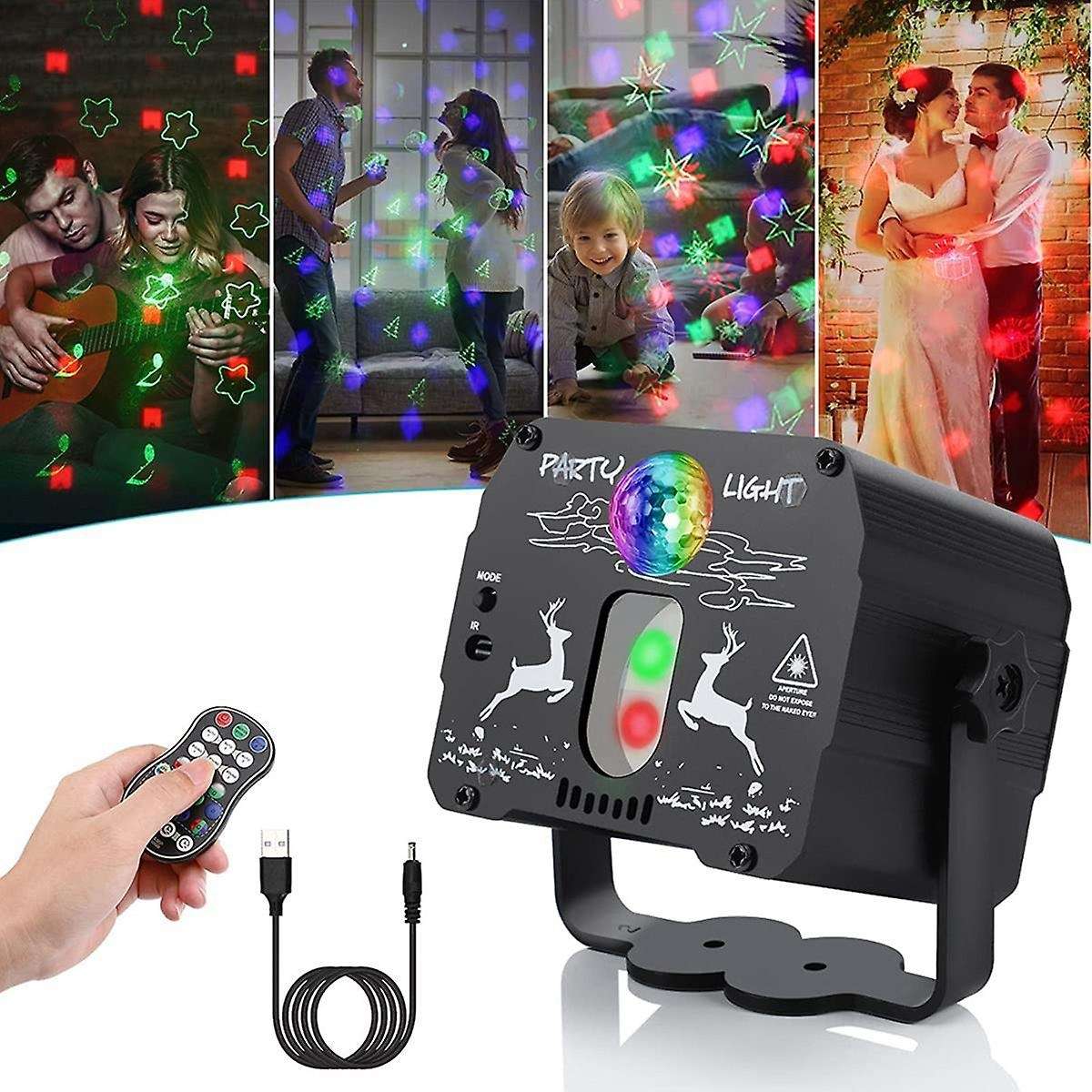 Christmas Party Lights,for Parties 60 Patterns Dj Lights,plug-in Use