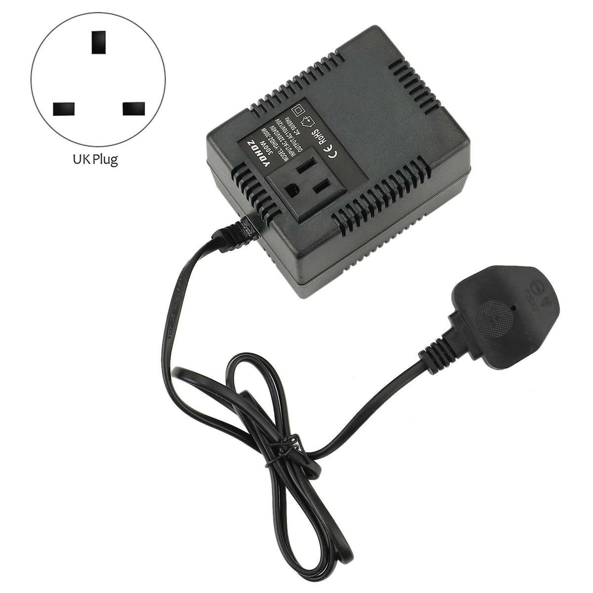 300w Voltage Converter 220v to 110v Transformer Adapter Uk Plug