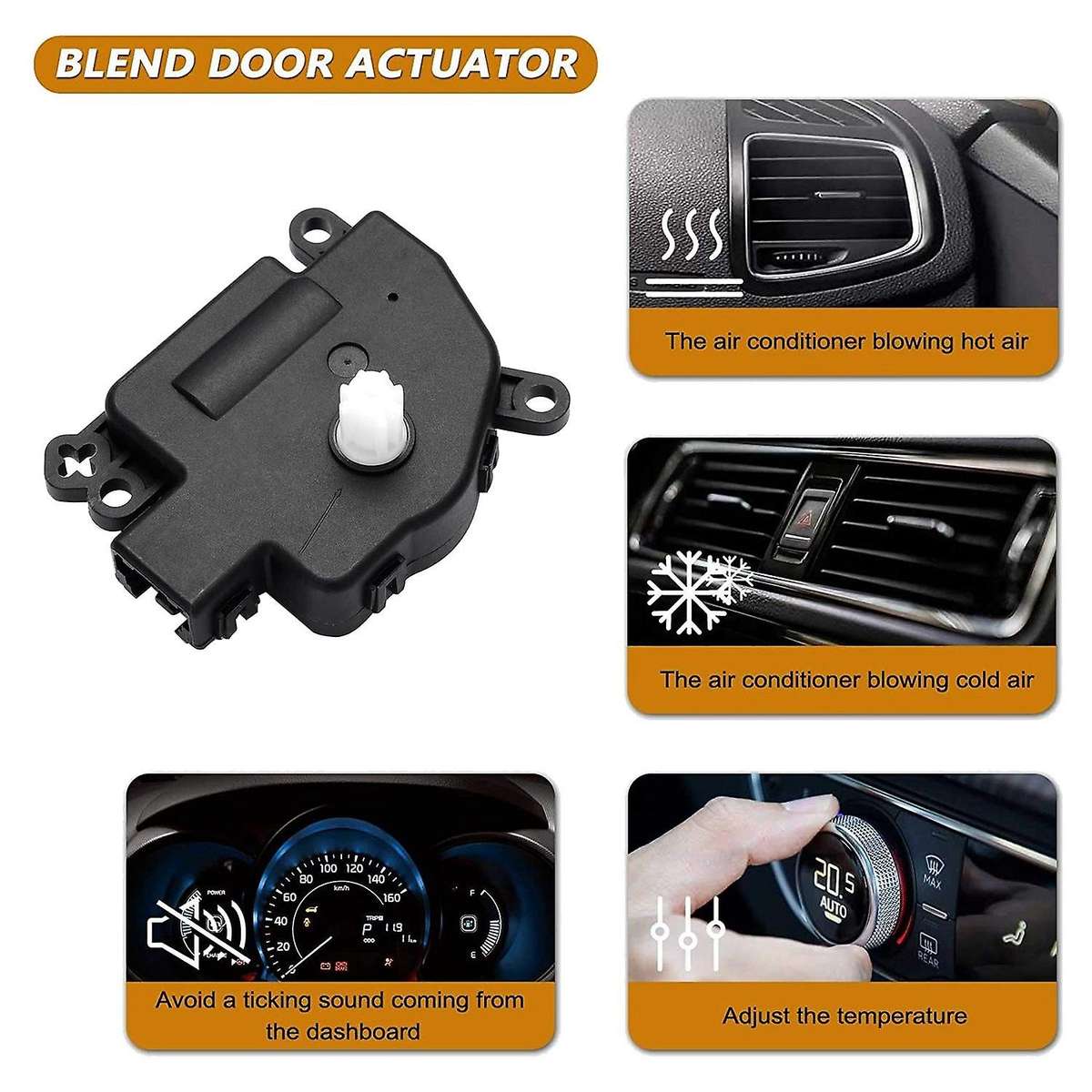 604-251 Hvac Heater Blend Air Door Actuator for Ford Fiesta