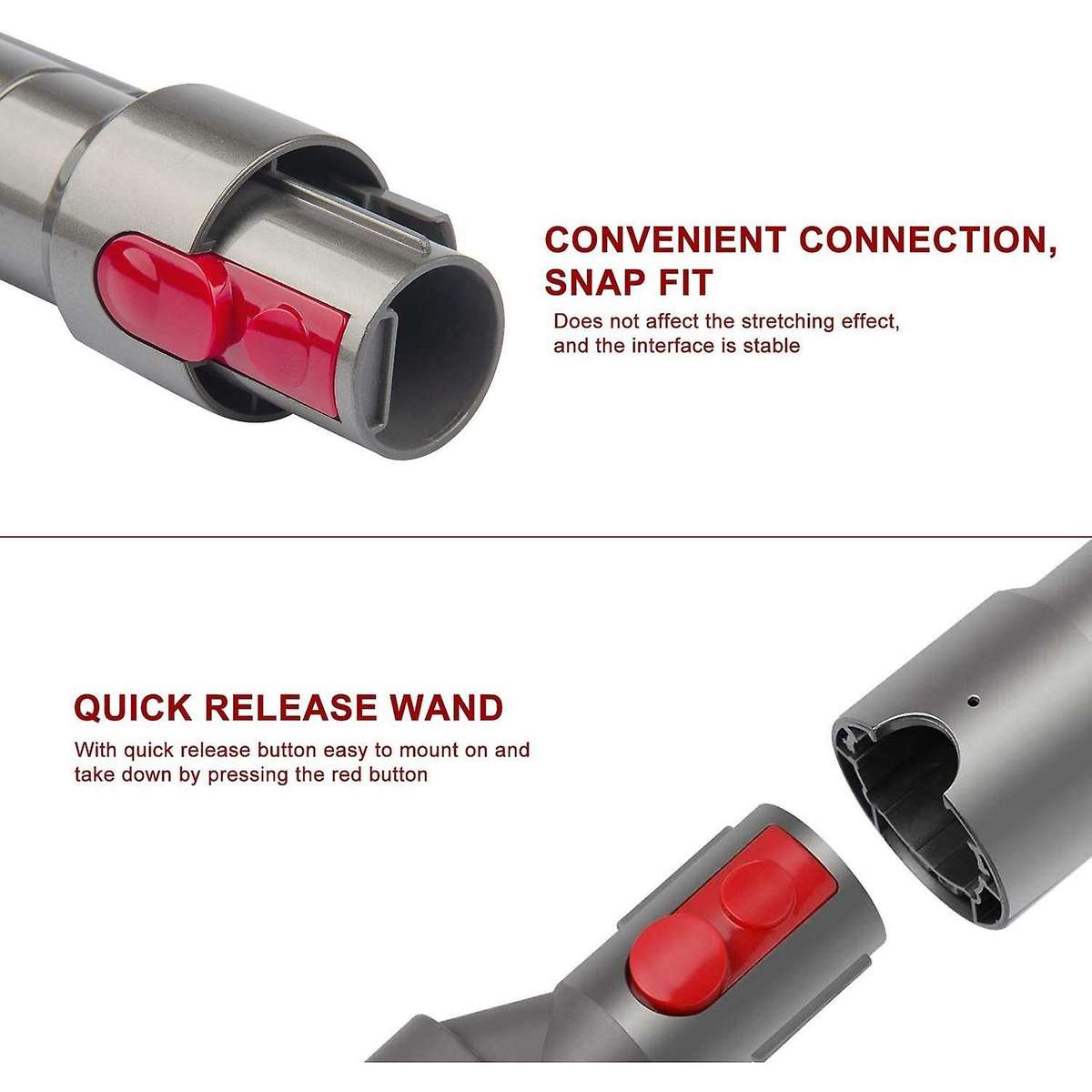 Extension Rod Wand Tube Pipe for Dysons V7 V8 V10 V11 Wireless Gray