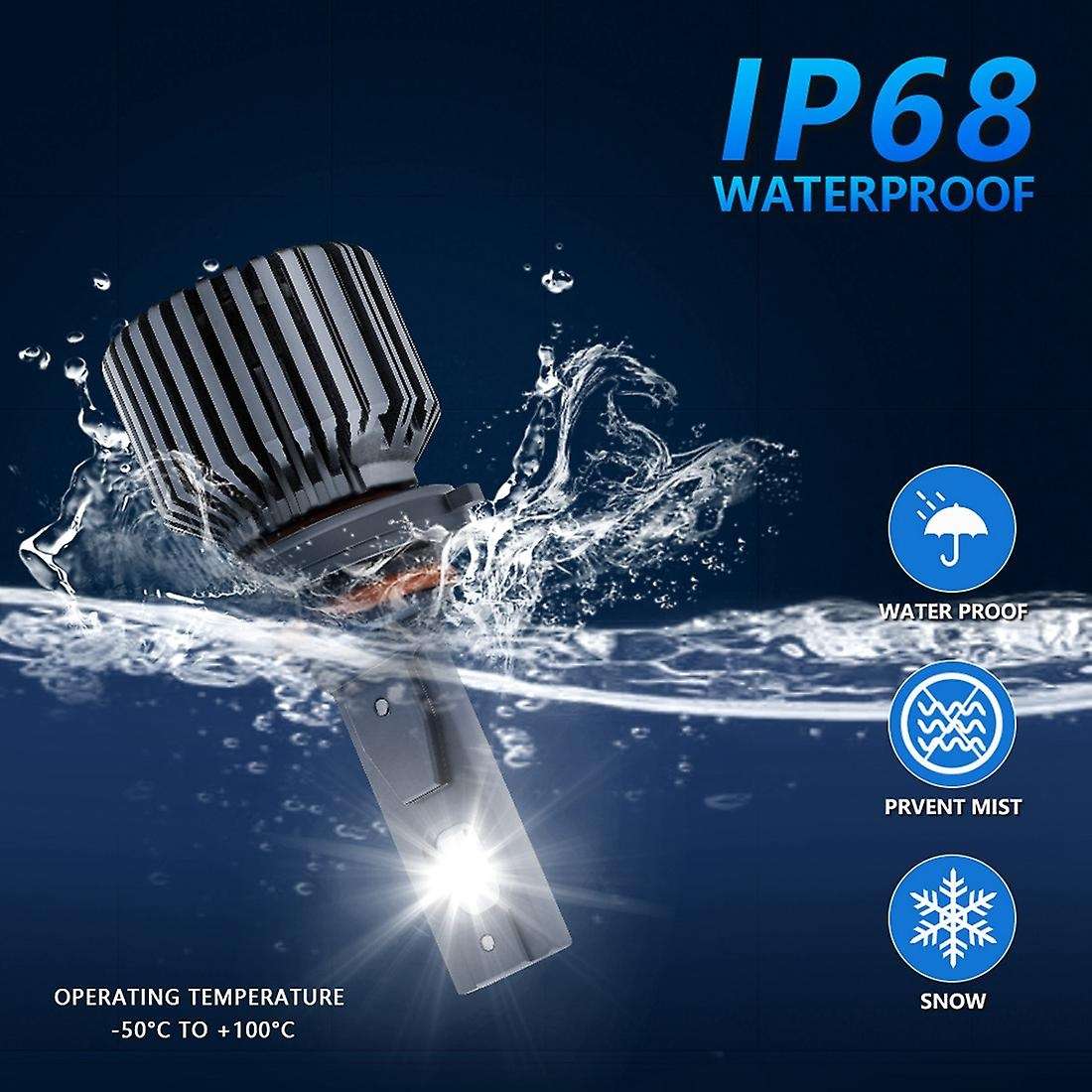 Car Led Headlight Bulb 300w 30000lm 6000k White Fog Lamp P9 (9005)