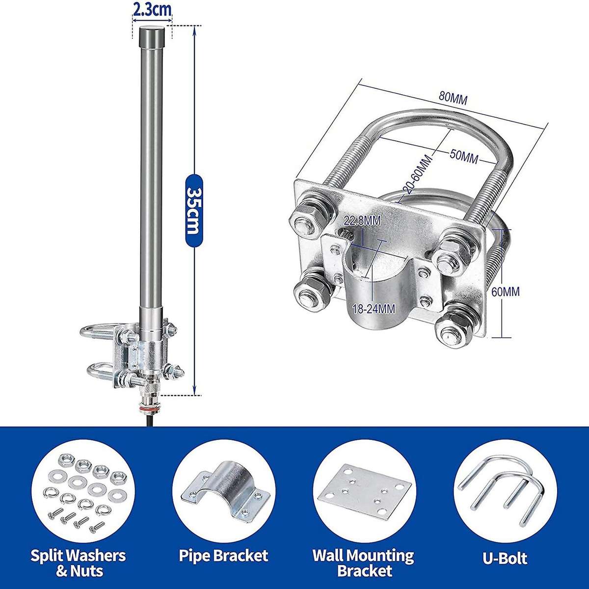 868 Mhz Lora Antenna 3dbi 3.0m with N Connector for Rak Nebra Bobcat