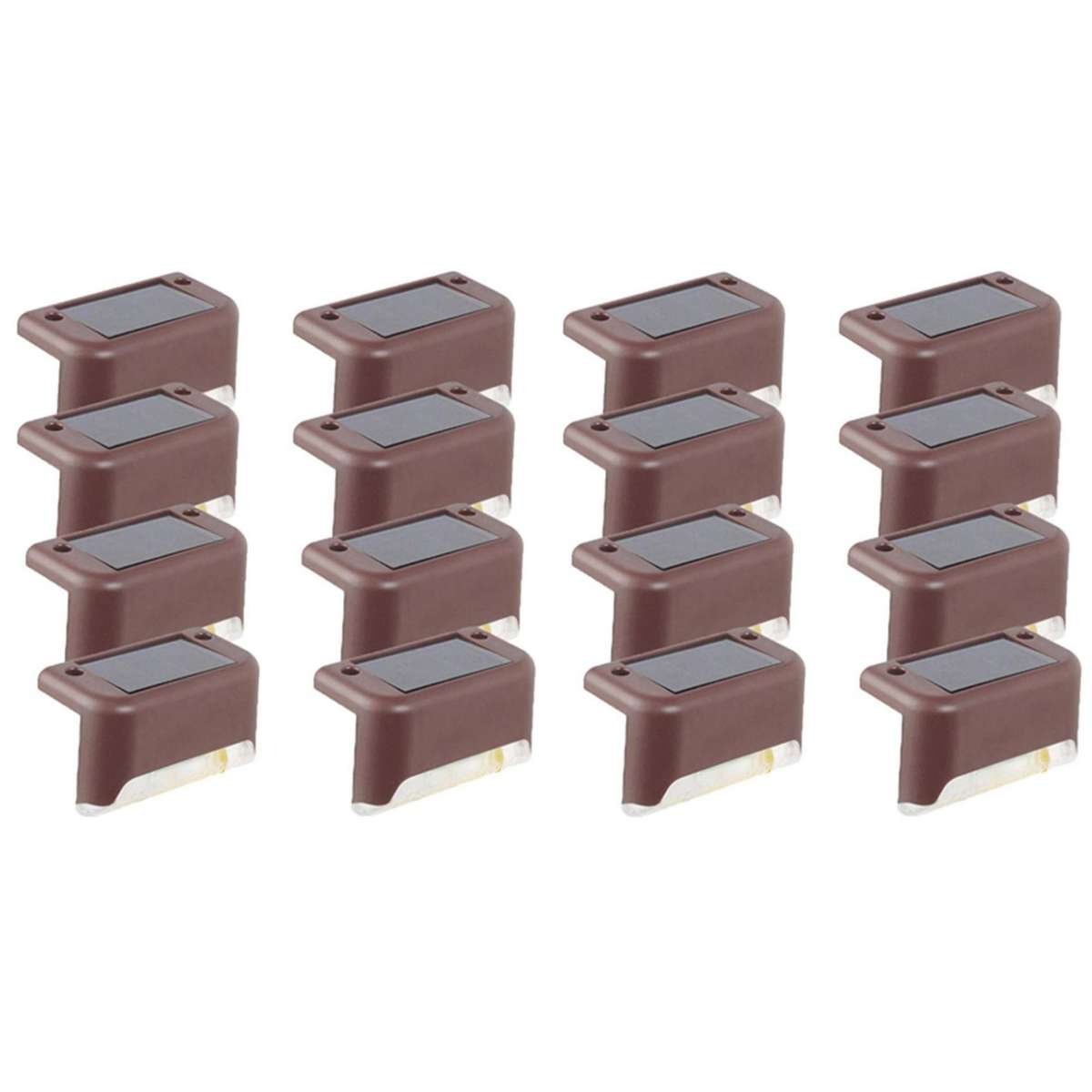 8pcs Led Solar Path Stair Lights Outdoor Garden Yard Fence Wall Lamp