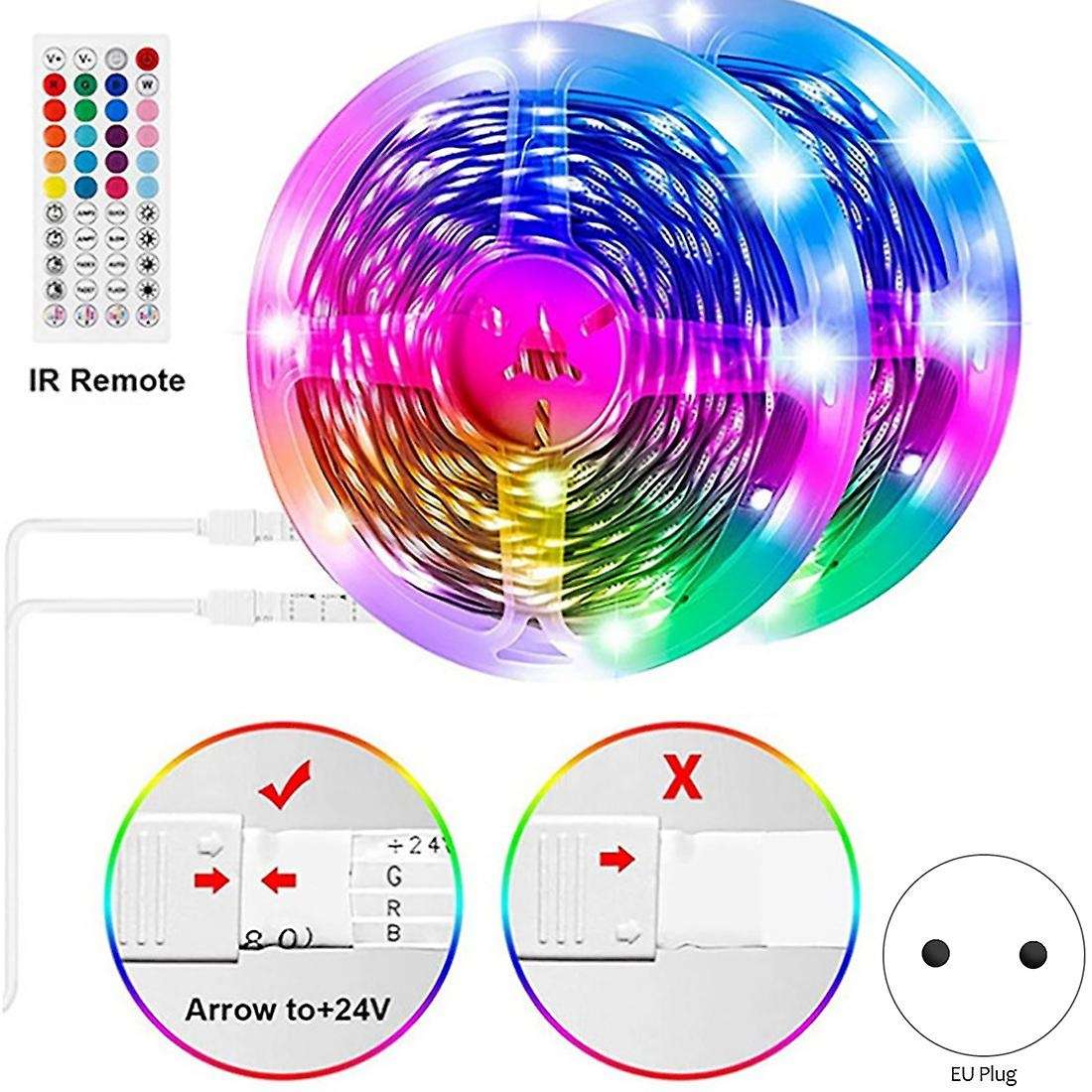 Led Strip 20m 5050rgb Smart Bluetooth App Control Eu Plug