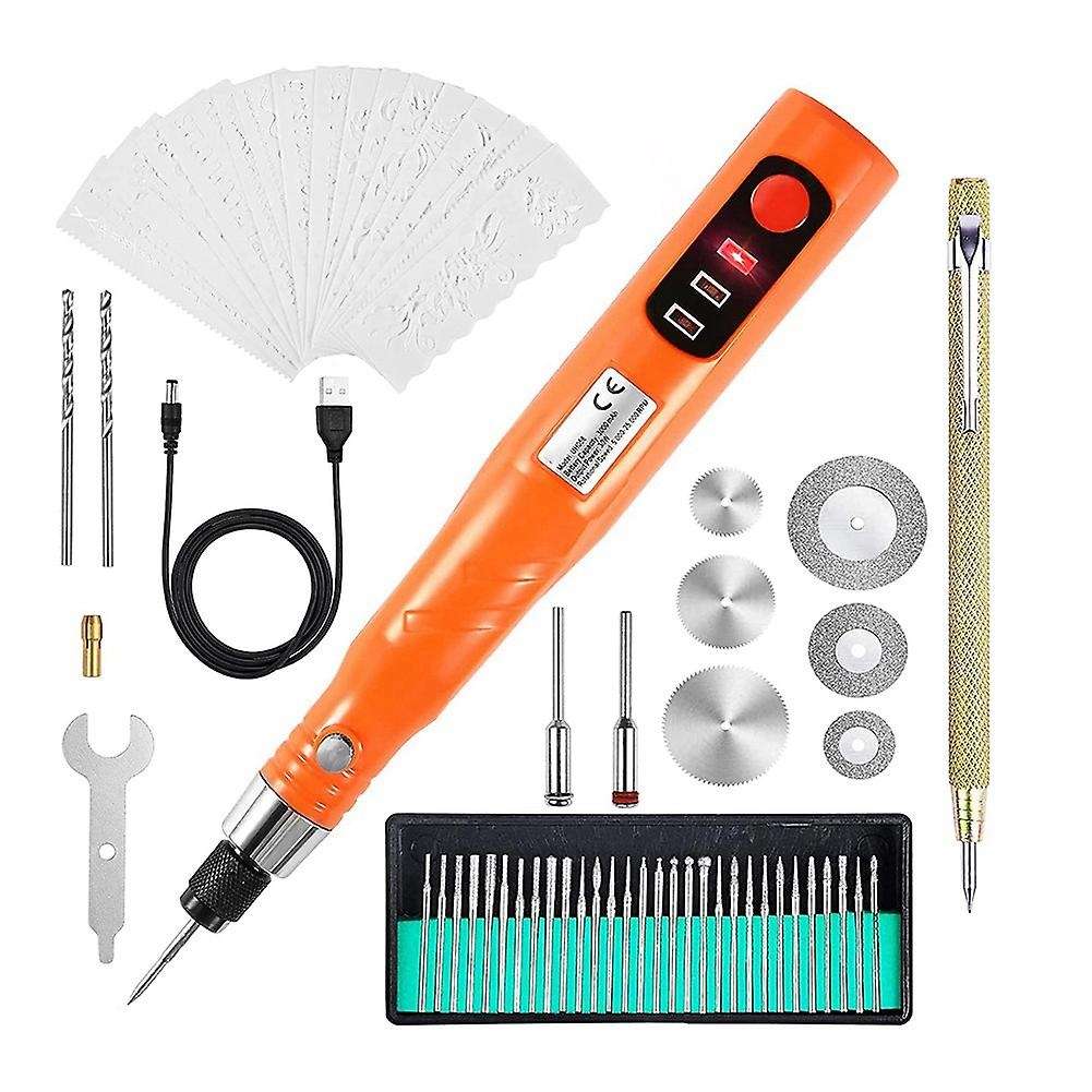 Cordless Usb Rechargable Engraving Tool Kit, for Jewelry Glass Metal