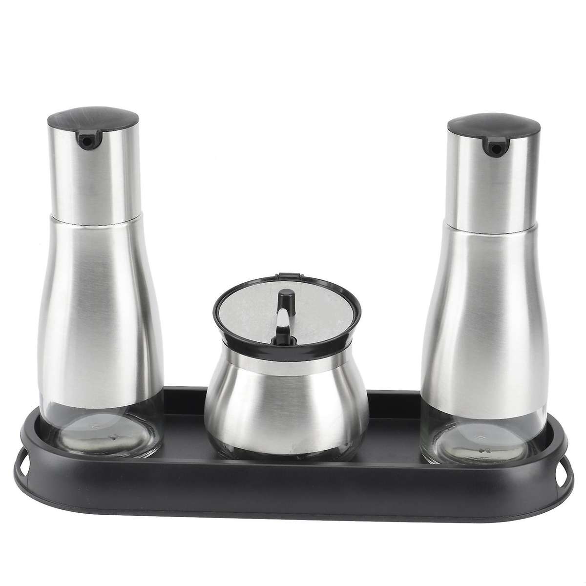 Oiler Seasoning Jar 3-piece Funnel Glass Leak-proof Bottle with Base