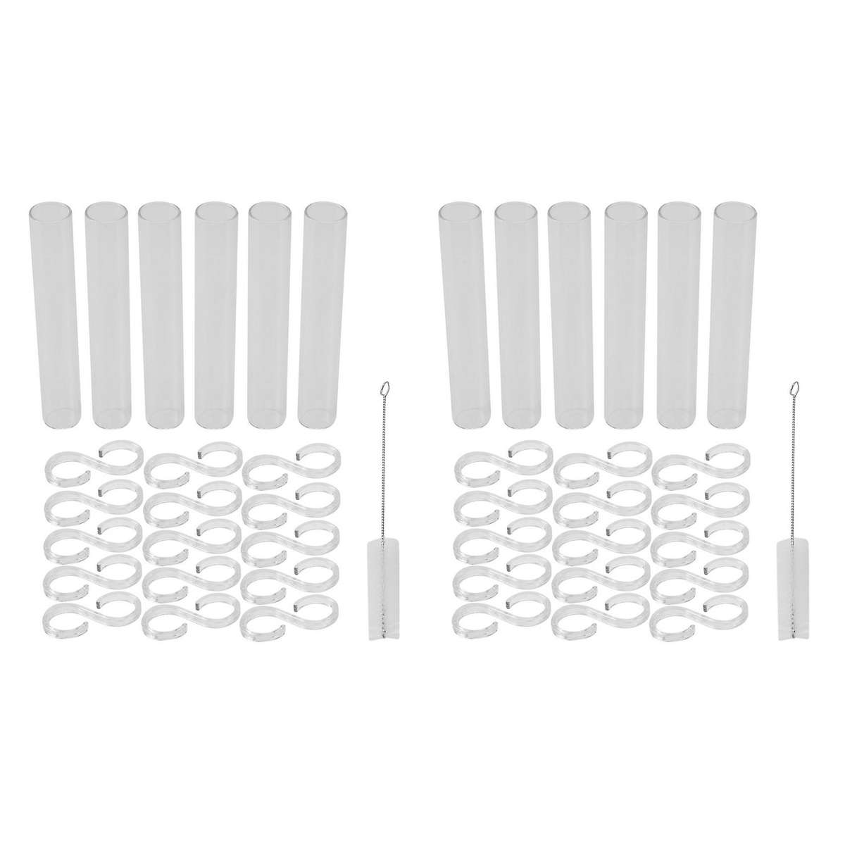 12 Glass Tubes Shape Hanging Hydroponic Flower Plant Vase