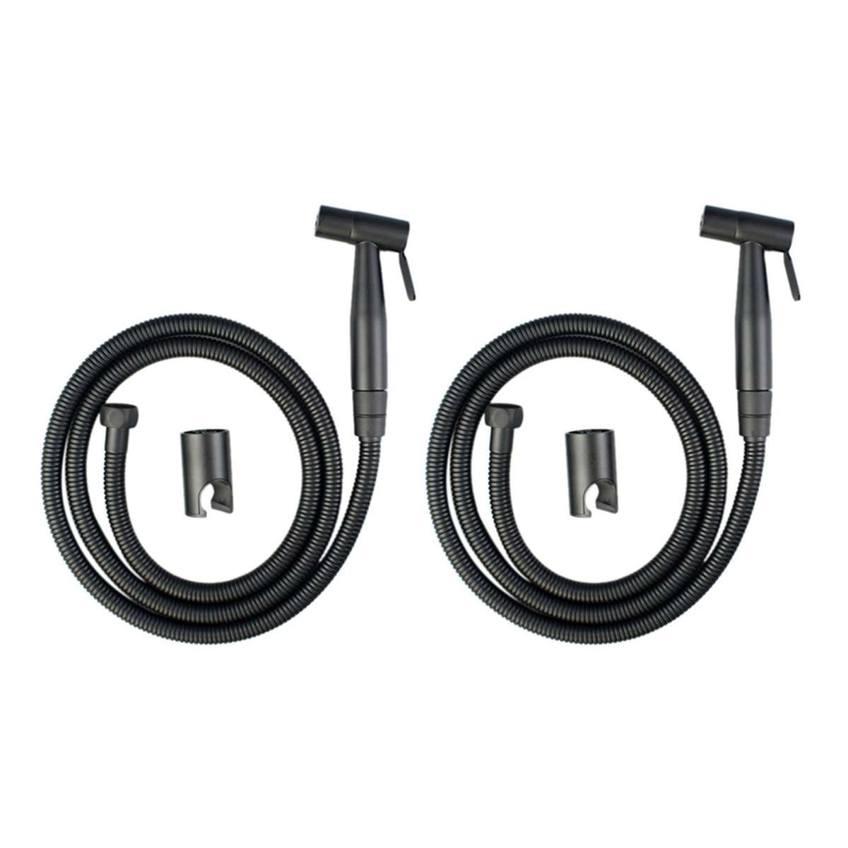Black Handheld Toilet Sprayer Stainless Steel Bidet Sprayer Set