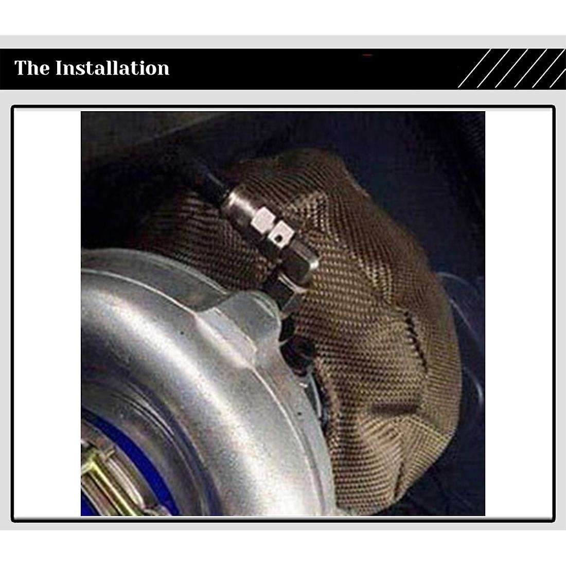 1set T4 Racing Turbocharger Heat Shield Blanket Cover + Pipe Titanium