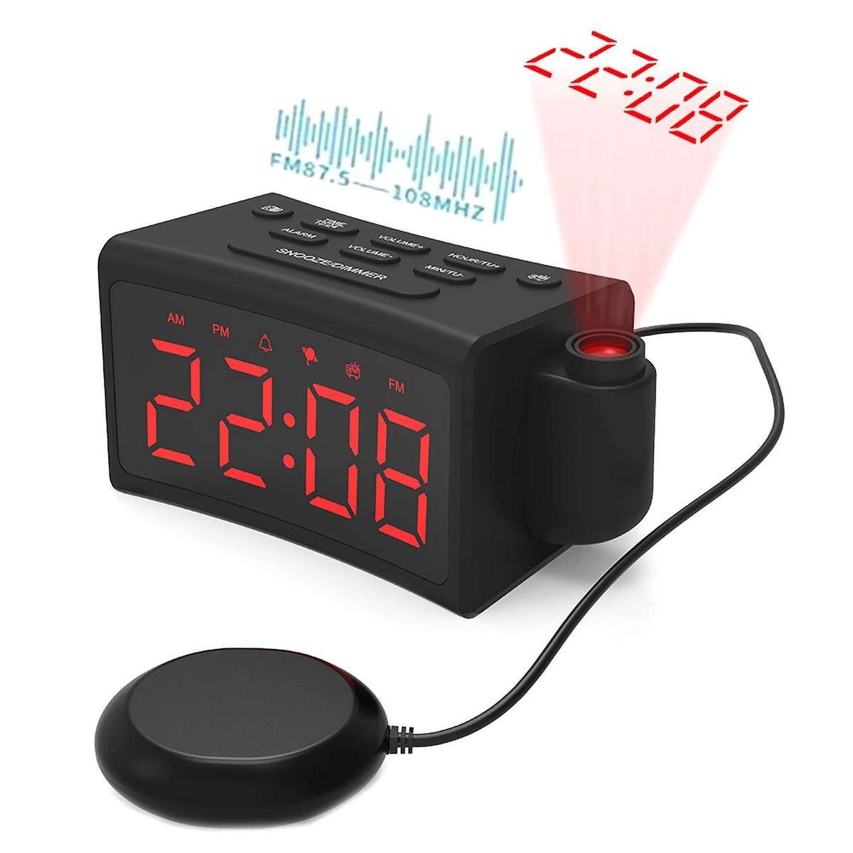 Loud Alarm Clock for Heavy Sleepers Vibrating Alarm Clock with Bed