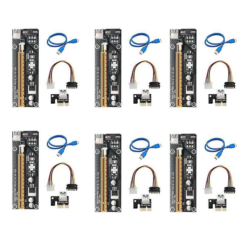 Pci-e Riser for Bitcoin Litecoin Eth Coin,6-pcs Pci-e Riser