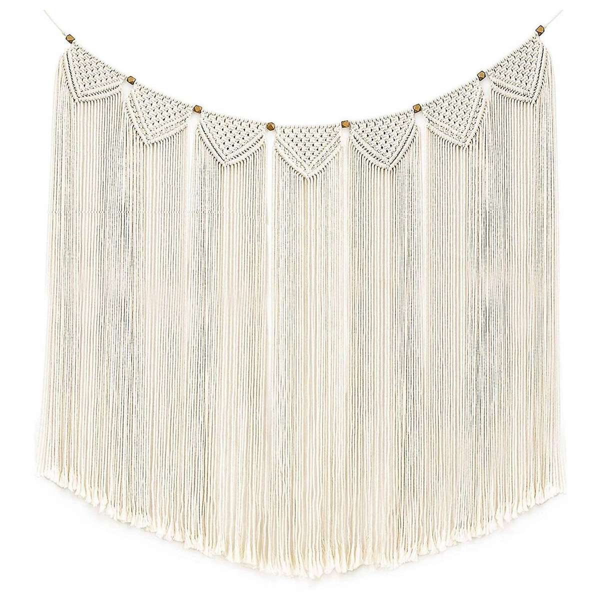 Macrame Handmade Woven Cotton Tapestry, Bohemian Wall Decor