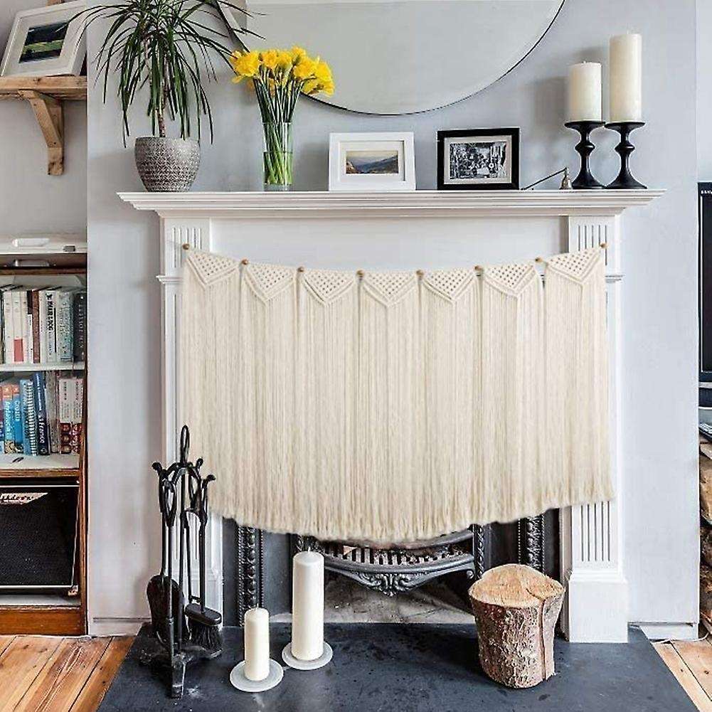 Macrame Handmade Woven Cotton Tapestry, Bohemian Wall Decor