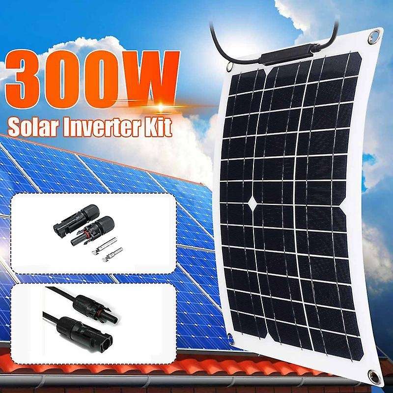 300w Watt Portable Mono-crystalline Solar Panel 18v Rv Car Battery