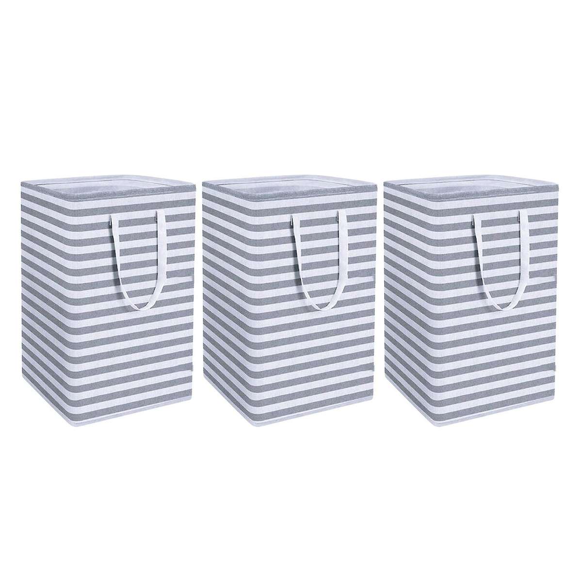 Laundry Baskets, for Laundry Room, 4inchx16inchx12inch,pack Of 3,gray