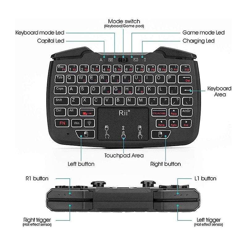 Rii Game Controller Keyboard Mouse Combo for Pc/raspberry Pi2/android