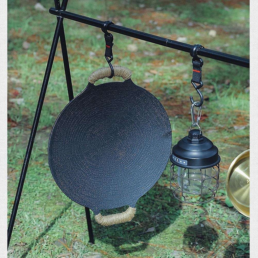 35cm Frying Pan Flat Pancake Griddle Uncoated Non-stick Bbq Grill