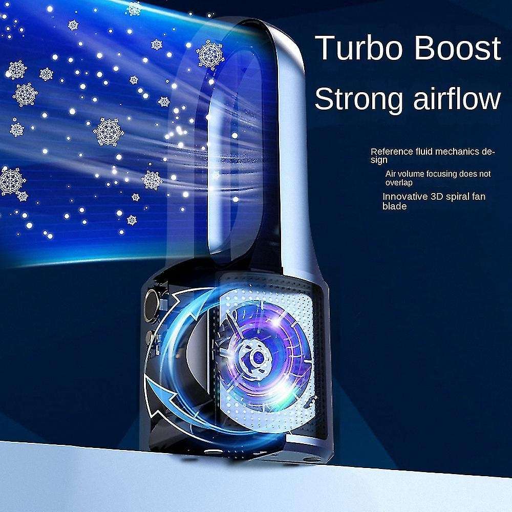 Household Desk Turbo Bladeless Electric Fan Grey