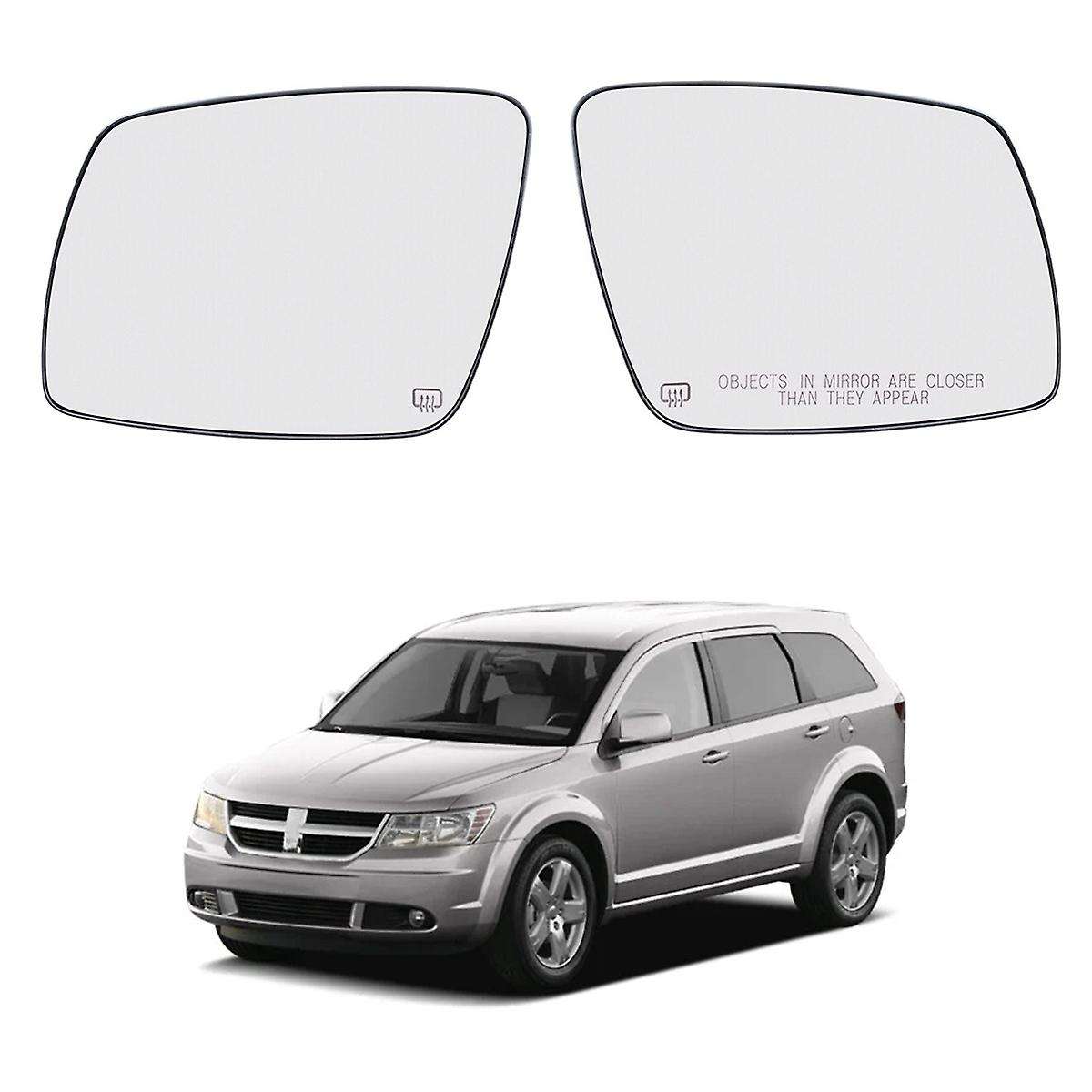 2pcs Front Side Wing Rear View Mirror Lens for Dodge Journey 09 -20